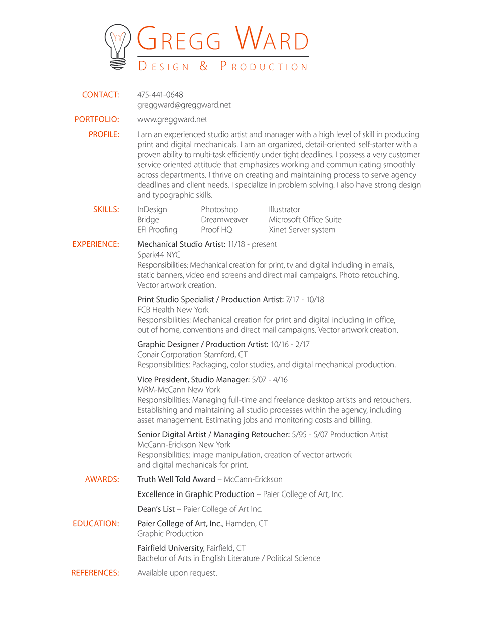 Gregg Ward Resume
